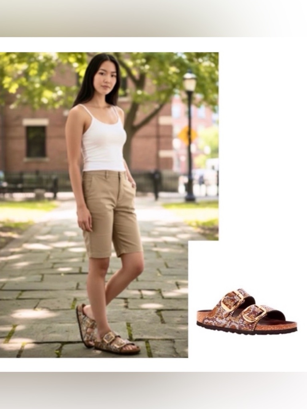 Birkenstock Arizona Big Buckle in the Python Brown colorway. Size 7 Or 38 NWT